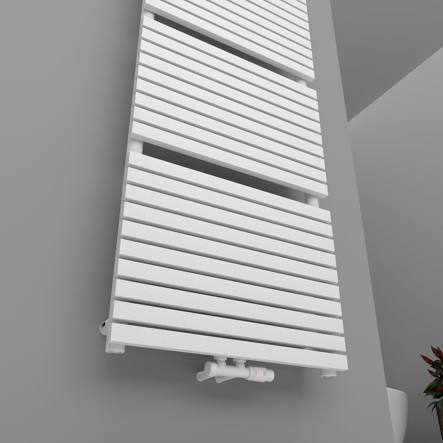 Badheizkörper Handtuchwärmer Paneelheizkörper 1350 Watt FLORA Weiß