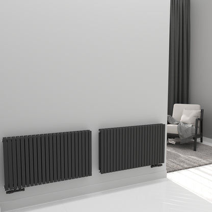 Paneelheizkörper Designheizkörper Horizontal Doppellagig Anthrazit FLORA