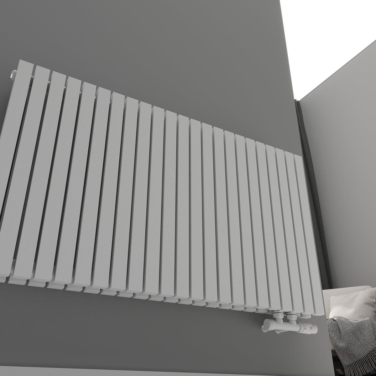 Paneelheizkörper Designheizkörper Horizontal Doppellagig Weiss FLORA