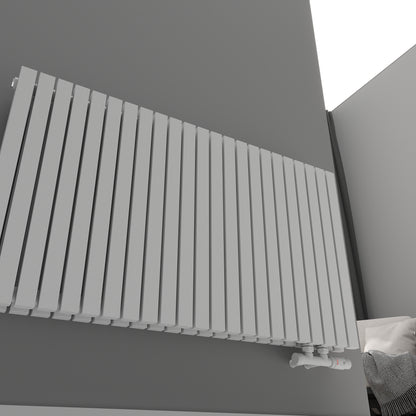 Paneelheizkörper Designheizkörper Horizontal Doppellagig Weiss FLORA